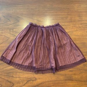 Girls Peek Pleated Tulle Skirt with Gold Shimmer size 10 XL